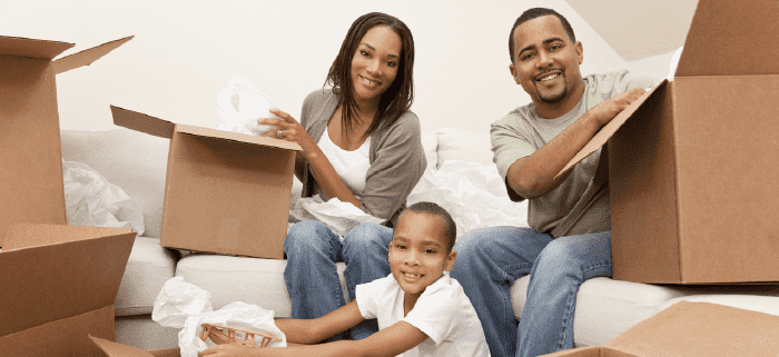Make moving easier: Family Unpacking Boxes 